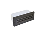 Focus Industries SL-08-FL5120V-BAV 120V 5W CFL 4 Louver Step Light, Brass Acid Verde Finish