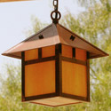 Focus Industries SL-12-BRS-BAV 12V Hanging Brass Lantern, Brass Acid Verde Finish