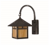 Focus Industries SL-13-LED3ICEBRS 3W OMNI LED Brass, Wall Mount Lantern, with Arm, Cracked Ice Glass, Brass Finish