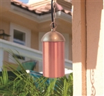 Focus Industries SL-14-LED3CPR 3W OMNI LED, Aluminum Hanging Cylinder, Brass Chain, Jbox, Chrome Powder Finish