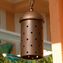 Focus Industries SL-15-BRS-BAR 12V Extruded Brass Hanging Cylinder with Starlight Holes, Brass Acid Rust Finish