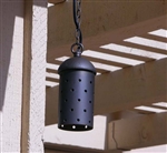 Focus Industries SL-15-LED3RST 3W OMNI LED, Extruded Aluminum Hanging with Starlight Holes, Chain, Jbox, Rust Finish