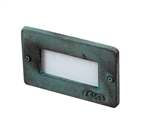 Focus Industries SL-17-AL-LEDP-BAV 12V 4W LED Flat Panel Lensed Step Light, Brass Acid Verde Finish