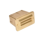 Focus Industries SL-17-T7-BAR 120V 15W T7 Halogen 3 Louver Step Light, Brass Acid Rust Finish