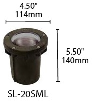 Focus Industries SL-20SML-MR16-ATV 12V MR16 Sealed Composite Lensed Well Light, Antique Verde Finish