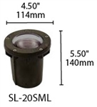 Focus Industries SL-20SML-MR16-BRS-BAR 12V MR16 Sealed Composite Lensed Well Light, Brass Acid Rust Finish