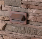 Focus Industries SL-30-LED3STU 3W OMNI LED, Cast Brass, Single Louver Step Light, Stucco Finish