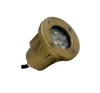 Focus Industries SL-33-AC 12V MR16 Brass Underwater Light with Angle Collar, Brass Finish
