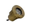 Focus Industries SL-33-SMACLED 12V 4W LED Brass Underwater Light, Side Mount, Angle Cap, Brass Finish