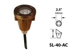 Focus Industries SL-40-AC-ULT-BAT 12V 20W Ultraline MR11 Halogen, Underwater Light with Angle Cap, Black Acid Treatment Finish