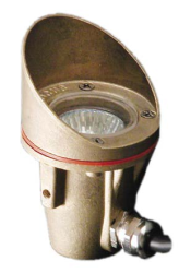 Focus Industries SL-40-SM 12V MR11 Brass Underwater Light with Side Mount Cord, Brass Finish