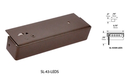 Focus Industries SL-43-SM-LEDS-WBR 12V 2W LED, Small Rail Light, Weathered Brown Finish