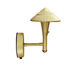 Focus Industries SL-48-BAV 12V 20W T4 Halogen, Tiki Hat Wall Mount, Brass Acid Verde Finish