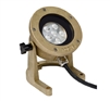 Focus SL11LEDM1140ABBRS 11W LED Underwater Light, 40 degree Beam spread, with Aiming Bracket Unfinished Brass