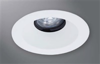 Halo Recessed Lighting 1430HWF 4" Conical Reflector, Open Trim, 35° Tilt, Haze, White Flange