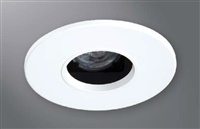 Halo Recessed 1445GBBB 4" Line Voltage Round Pinhole with Oculus, Open, 35 Degree Tilt, German Bronze, Black Baffle