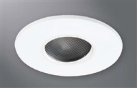 Halo Recessed 1446MWBB 4" Line Voltage Round Pinhole, Lens Wall Wash, Matte White, Black Baffle