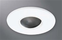 Halo Recessed 1446MWWB 4" Line Voltage Round Pinhole, Lens Wall Wash, Matte White, White Baffle