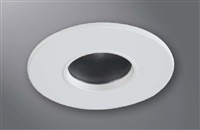 Halo Recessed 1447BNBB 4" Line Voltage Round Pinhole, Diffuse Lens, 35 Degree Tilt, Brushed Nickel, Black Baffle