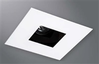 Halo Recessed Lighting 1464MW 4" Square Pinhole, Open, 35ï¿½ Tilt, Matte White