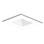 Halo Recessed 3011WHWB 3" Square Baffle Downlight Trim, White Baffle, White Trim