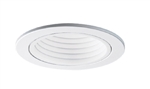 Halo Recessed 4001WB-ELL 4" Plastic Step BaffleWhite Baffle, White Trim