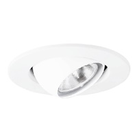 Halo Recessed 4002WH 4" Line Voltage Eyeball Self-Flanged Trim, White