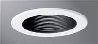 Halo Recessed 4013BB 4" Line Voltage Full Cone Metal Baffle, Black Baffle White Trim