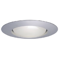 Halo Recessed 401AL 6" Open Trim for  BR40 and R40 Lamps, Satin Aluminum Open Trim