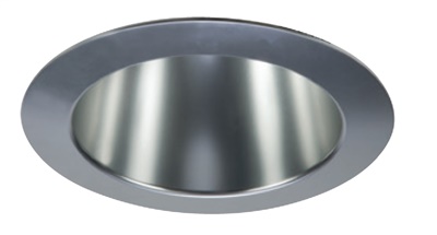 Halo Recessed Commercial 41MDC 4" Conical Reflector, Medium 60 Degree Beam Angle, 1.00 SC, Specular Clear