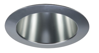 Halo Recessed Commercial 41NDCWF 4" Conical Reflector, Narrow 50 Degree Beam Angle, 0.84 SC , Specular ClearWhite Flange