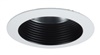 Halo Recessed Commercial 41RWWBB 4" Baffle Reflector, Wide 75 Degree Beam Angle, 1.24 SC, Black Baffle (White Flange)