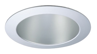 Halo Recessed Commercial 41RWWHWF 4" Conical Reflector, Rotatable Wall Wash with Linear Spread Lens, Semi-Specular Clear, White Flange