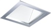 Halo Recessed 41SWWC 4" Square Reflector, Non-Conductive Polymer, Use with SM4 Modules Only, Linear Spread Lens Wall Wash, Specular Clear