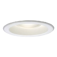 Halo Recessed 5001P 5" Line Voltage Metal Baffle Trim for H5 Housings, White Trim, White Baffle