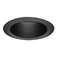 Halo Recessed 5125BKBB 5" Line Voltage Full Cone Self-Flanged Baffle, Black Baffle, Black Trim