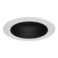 Halo Recessed 5126BB 5" Line Voltage Self-Flanged Shallow Full Cone Baffle, Black Baffle, Black Trim