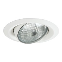 Halo Recessed 5130WH 5" Line Voltage PAR30 Eyeball Self-Flanged Trim with 35 Degree Tilt, White