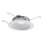 Halo Recessed 593WB 5" LED Trim, White Micro-Step Baffle and Flange