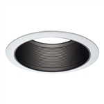 Halo Recessed 6100BB 6" Tapered Metal Baffle Trim, Black Baffle, Narrow & Wide White Trims