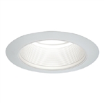 Halo Recessed 6100WB 6" Tapered Metal Baffle Trim, White Baffle, Narrow & Wide White Trims