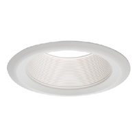 Halo Recessed 6103WB 6" Line Voltage Straight Metal Baffle, White Baffle, White Trim