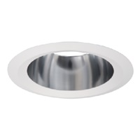 Halo Recessed 6107SC 6" Line Voltage Tapered Reflector Cone, Specular Reflector, White Trim