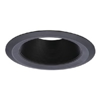 Halo Recessed 6109BKBB 6" Line Voltage Incandescent Coilex Tapered Plastic Baffle, Black Plastic Tapered Coilex Baffle, Black Trim