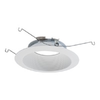 Halo Recessed 693WB 6" LED Micro-Step Baffle, White Baffle, White Flange