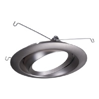 Halo Recessed 694SNB 6" LED Eyeball with Baffle, Satin Nickel Eyeball with Baffle, Satin Nickel Flange