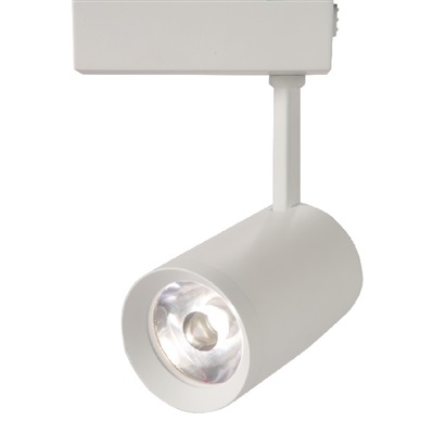 Halo Track Lighting L81208FL9027P Mini LED Accent Cylinder Track Fixture, 800 Lumens, Flood Distribution, 90 CRI, 2700K Color Temperature, 120V, White