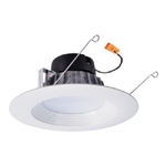 Halo Recessed LT560WH12927 5" and 6" Retrofit Baffle, Trim LED Module, 90 CRI, 2700K, Matte White, High Lumen