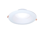 Halo Recessed LTB6089FS351EWHDMR 6" LED Canless Direct Mount Module, 800 Lumens, 90 CRI, 3000K, 4000K, 5000K Selectable CCT, 120V, Phase Cut 10% Dimming, White Baffle, Matte White Flange