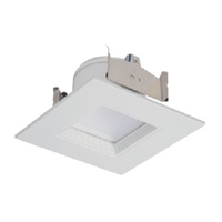 Halo Recessed RSQ4089FS1EMWWB 4" Square All-Purpose LED Retrofit Module, 800 Lumens, 90 CRI, Field Selectable 2700K-5000K, 120V, Matte White Flange and Baffle